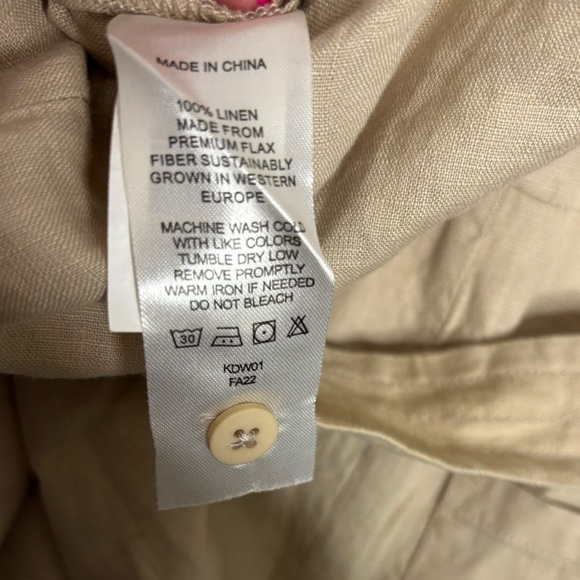 NEW QUINCE 100% European Linen Square Neck Jumpsuit in Driftwood Medium Netutral - Picture 10 of 16